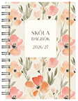 Skóladagbók, Búbbulína, blómamunstur