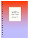 Skóladagbók, Sigurlína, rauð/blá